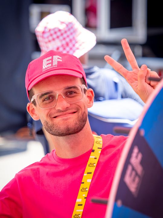 Arnaud en animation sur le Tour de France